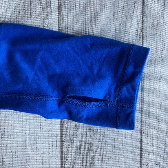 Lululemon bright blue cowl neck pullover - Picture 4 of 5